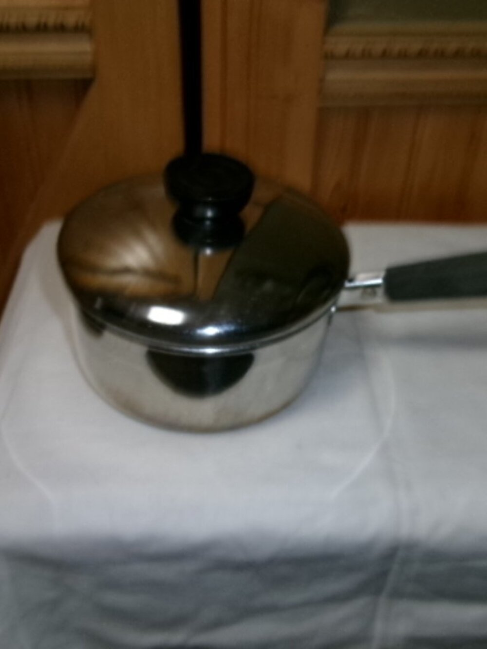 vtg Revere Ware stainless all clad copper bottom clinton Il 1 qt